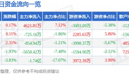 股票行情快报：大华股份（002236）3月9日主力资金净买入4621.81万元